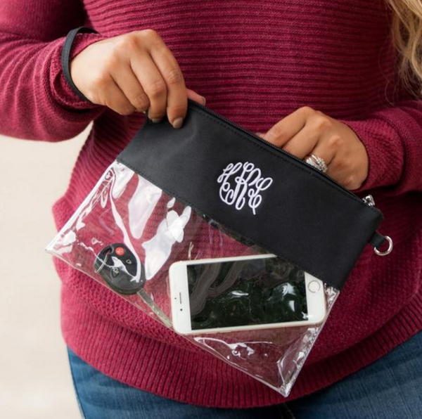 Personalized Clear Stadium Purse