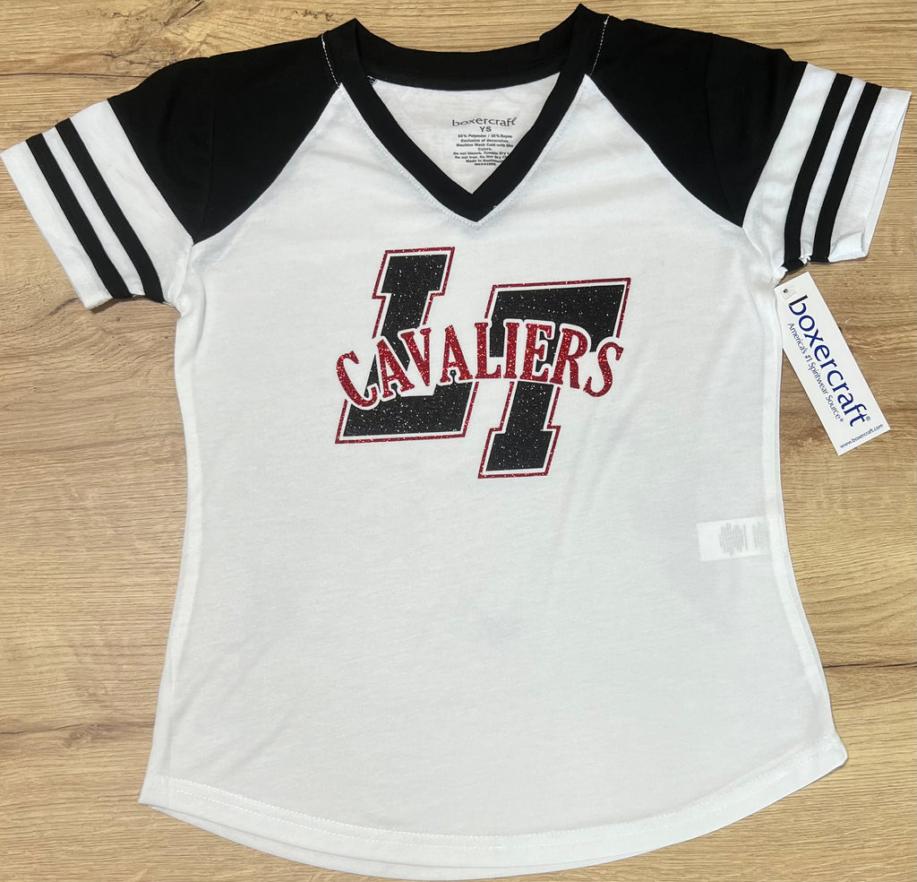 Girls Lake Travis Cavaliers Football Jersey Tee