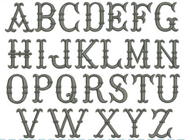 French Fishtail Monogram Font