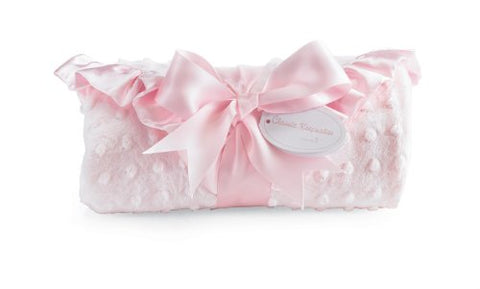 Mud Pie Pink Minky Receiving Blanket