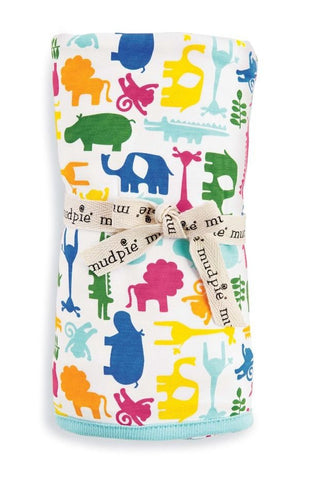 Mud Pie Safari Receiving Blanket