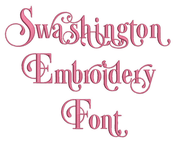 Swashington Embroidery Font