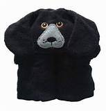 Black Dog Hooded Towel