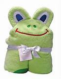 Green Frog Hooded Towel
